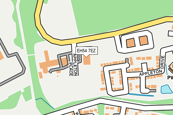 EH54 7EZ map - OS OpenMap – Local (Ordnance Survey)
