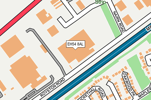 EH54 8AL map - OS OpenMap – Local (Ordnance Survey)