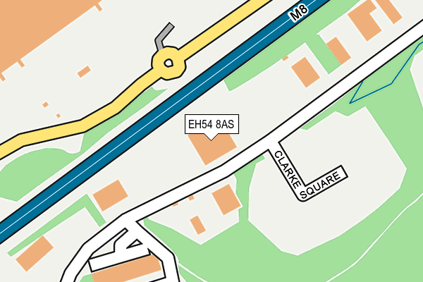 EH54 8AS map - OS OpenMap – Local (Ordnance Survey)