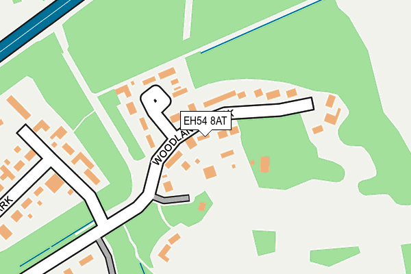 EH54 8AT map - OS OpenMap – Local (Ordnance Survey)