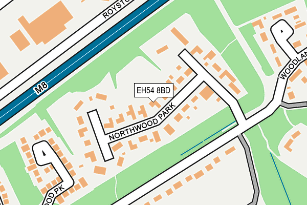 EH54 8BD map - OS OpenMap – Local (Ordnance Survey)