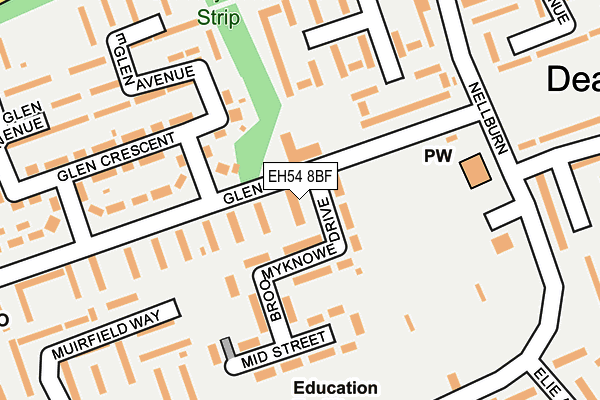 EH54 8BF map - OS OpenMap – Local (Ordnance Survey)