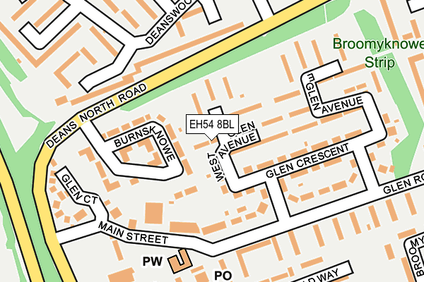 EH54 8BL map - OS OpenMap – Local (Ordnance Survey)