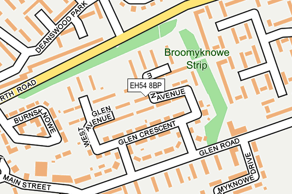 EH54 8BP map - OS OpenMap – Local (Ordnance Survey)
