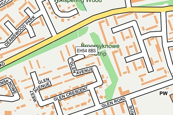 EH54 8BS map - OS OpenMap – Local (Ordnance Survey)