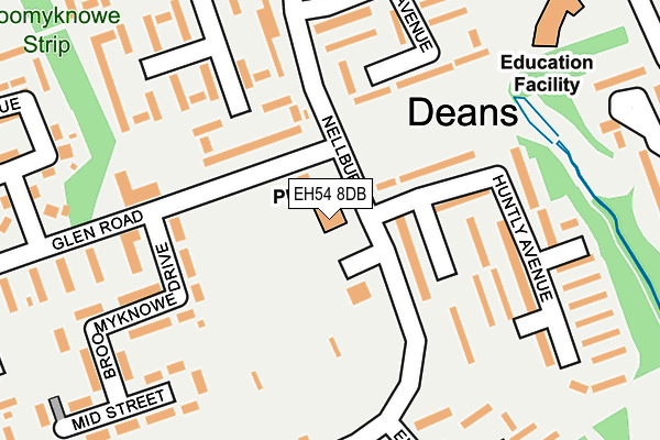 EH54 8DB map - OS OpenMap – Local (Ordnance Survey)