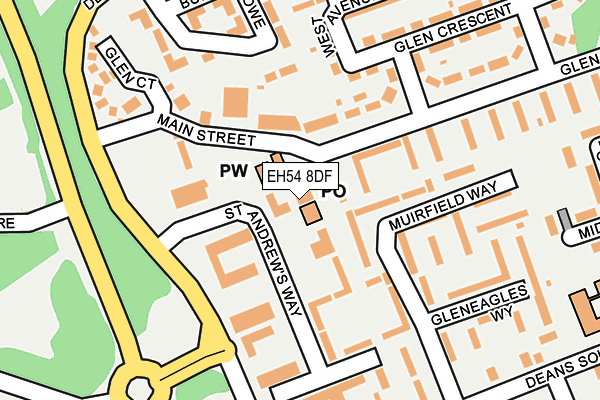 EH54 8DF map - OS OpenMap – Local (Ordnance Survey)