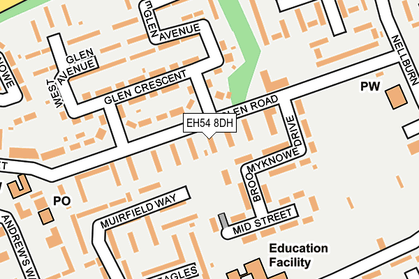 EH54 8DH map - OS OpenMap – Local (Ordnance Survey)