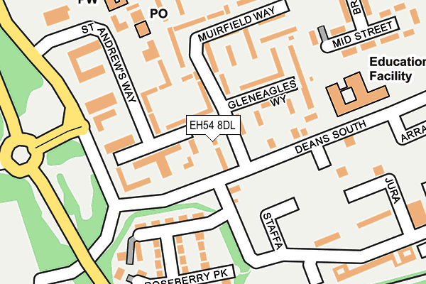 EH54 8DL map - OS OpenMap – Local (Ordnance Survey)