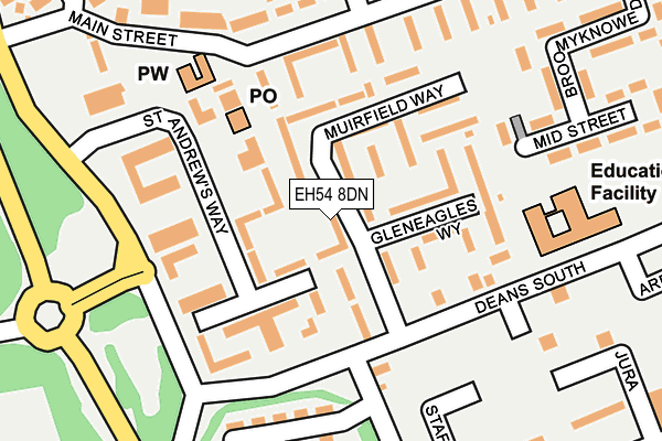 EH54 8DN map - OS OpenMap – Local (Ordnance Survey)
