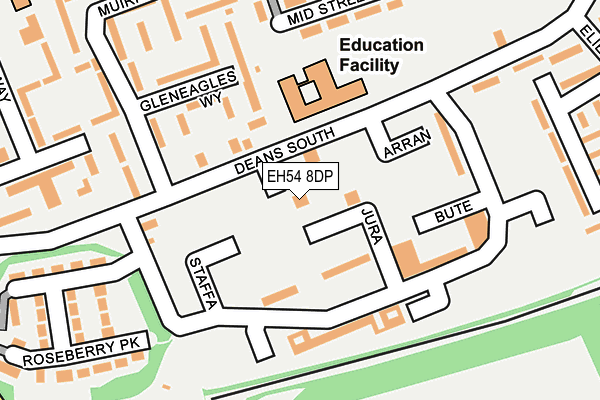 EH54 8DP map - OS OpenMap – Local (Ordnance Survey)