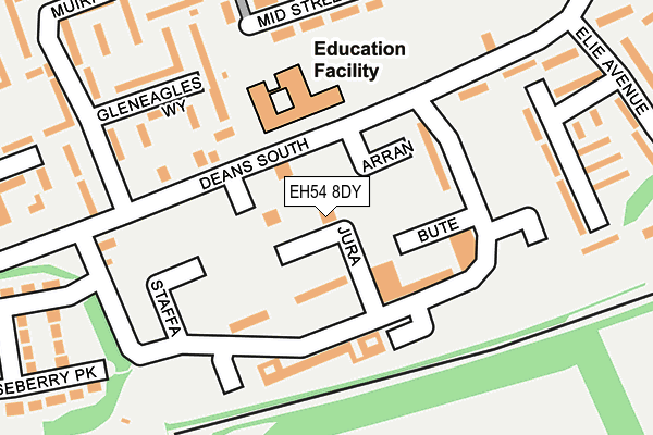EH54 8DY map - OS OpenMap – Local (Ordnance Survey)
