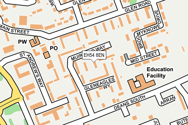 EH54 8EN map - OS OpenMap – Local (Ordnance Survey)