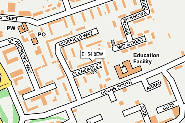 EH54 8EW map - OS OpenMap – Local (Ordnance Survey)