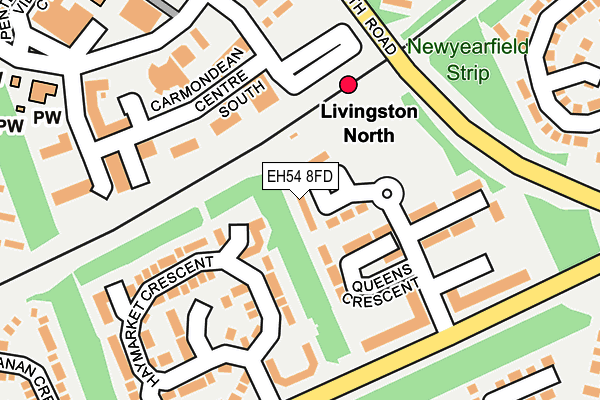 EH54 8FD map - OS OpenMap – Local (Ordnance Survey)