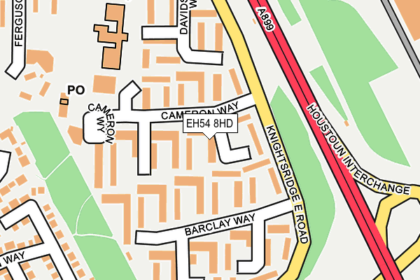 EH54 8HD map - OS OpenMap – Local (Ordnance Survey)