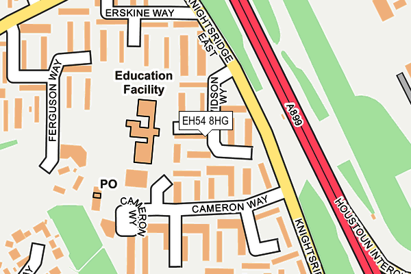EH54 8HG map - OS OpenMap – Local (Ordnance Survey)