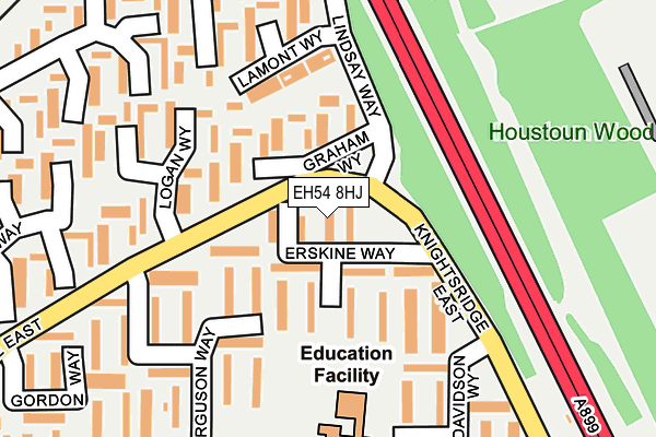 EH54 8HJ map - OS OpenMap – Local (Ordnance Survey)