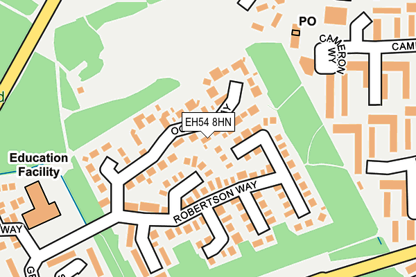 EH54 8HN map - OS OpenMap – Local (Ordnance Survey)