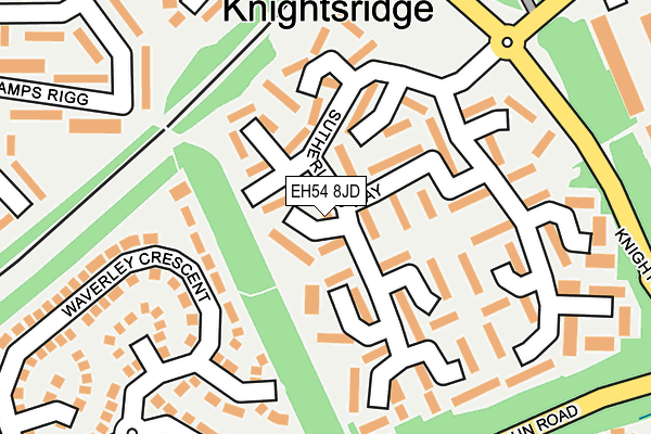 EH54 8JD map - OS OpenMap – Local (Ordnance Survey)
