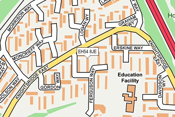 EH54 8JE map - OS OpenMap – Local (Ordnance Survey)