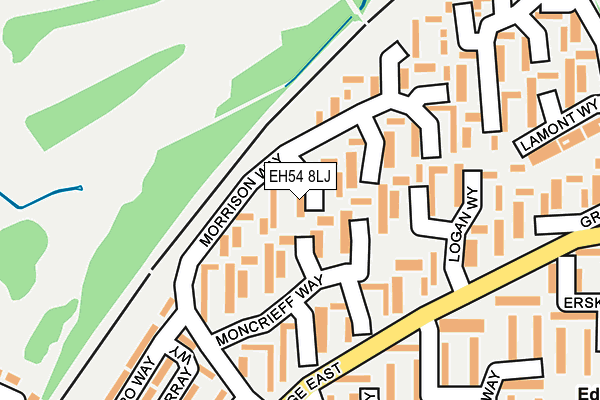EH54 8LJ map - OS OpenMap – Local (Ordnance Survey)