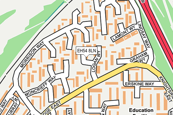 EH54 8LN map - OS OpenMap – Local (Ordnance Survey)