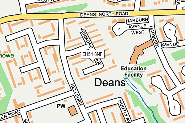 EH54 8NF map - OS OpenMap – Local (Ordnance Survey)
