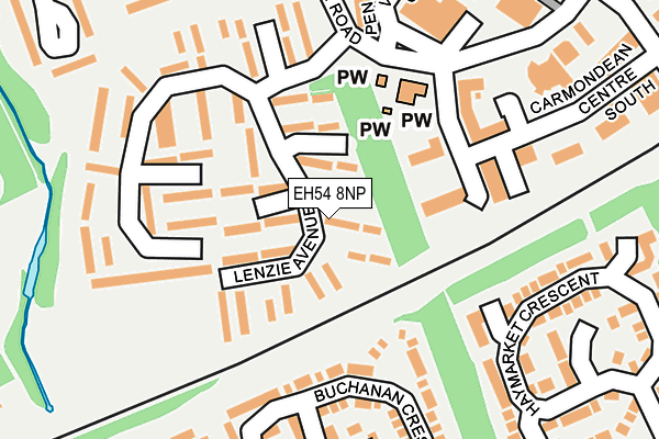 EH54 8NP map - OS OpenMap – Local (Ordnance Survey)