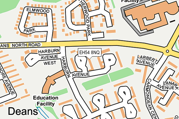 EH54 8NQ map - OS OpenMap – Local (Ordnance Survey)