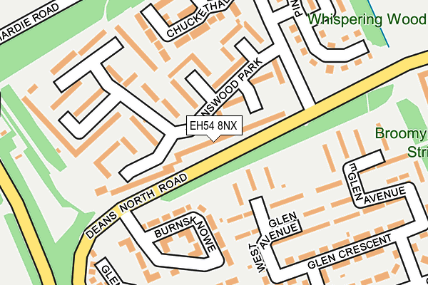 EH54 8NX map - OS OpenMap – Local (Ordnance Survey)