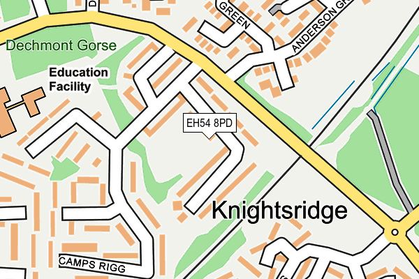 EH54 8PD map - OS OpenMap – Local (Ordnance Survey)