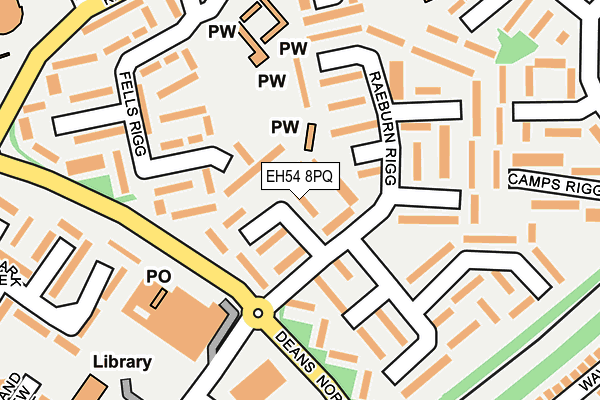 EH54 8PQ map - OS OpenMap – Local (Ordnance Survey)