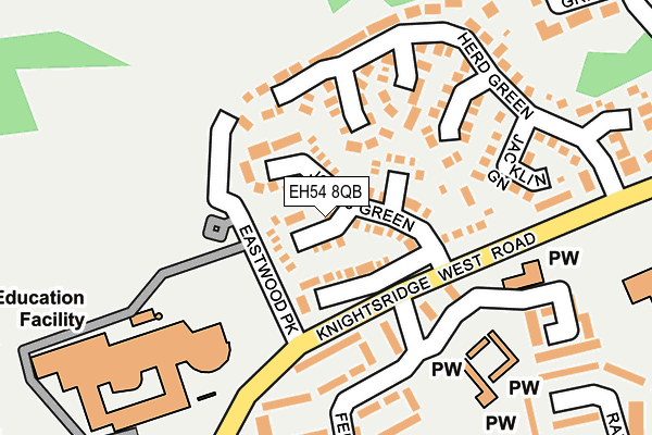 EH54 8QB map - OS OpenMap – Local (Ordnance Survey)