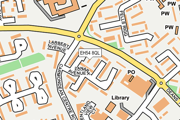 EH54 8QL map - OS OpenMap – Local (Ordnance Survey)