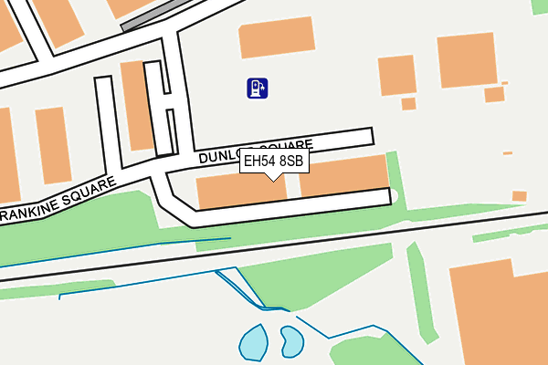 EH54 8SB map - OS OpenMap – Local (Ordnance Survey)