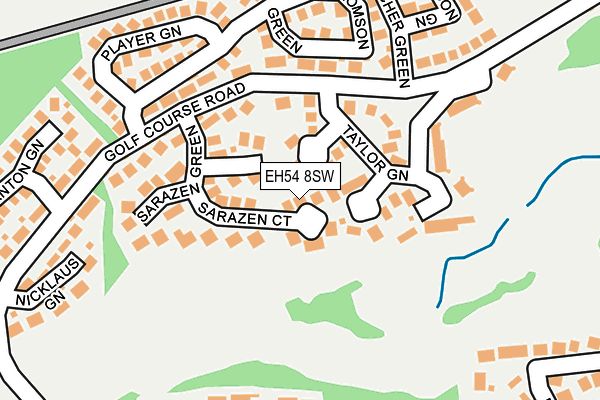 EH54 8SW map - OS OpenMap – Local (Ordnance Survey)