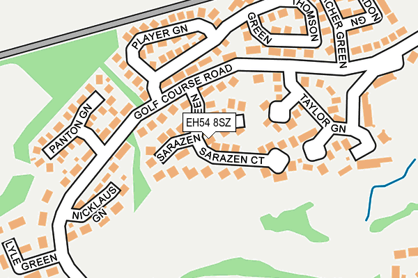 EH54 8SZ map - OS OpenMap – Local (Ordnance Survey)