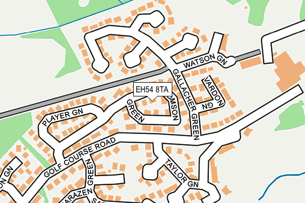 EH54 8TA map - OS OpenMap – Local (Ordnance Survey)
