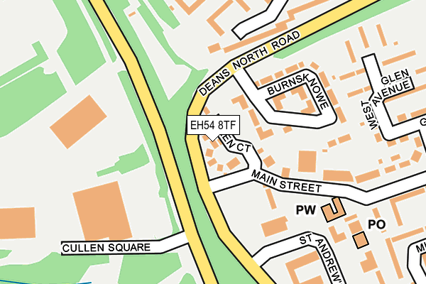 EH54 8TF map - OS OpenMap – Local (Ordnance Survey)