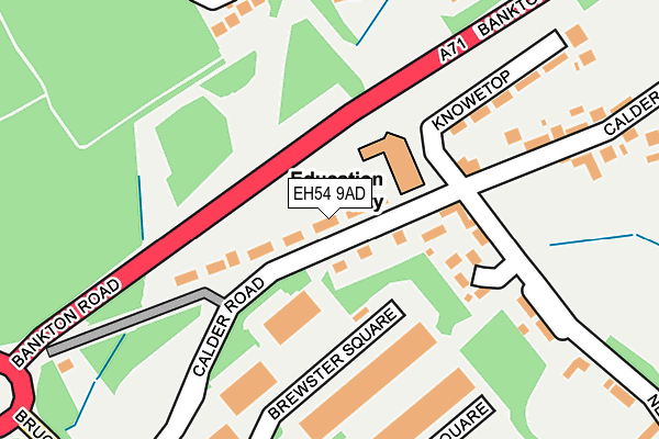 EH54 9AD map - OS OpenMap – Local (Ordnance Survey)