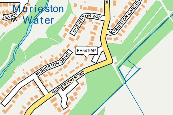 EH54 9AP map - OS OpenMap – Local (Ordnance Survey)