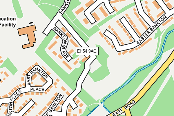 EH54 9AQ map - OS OpenMap – Local (Ordnance Survey)