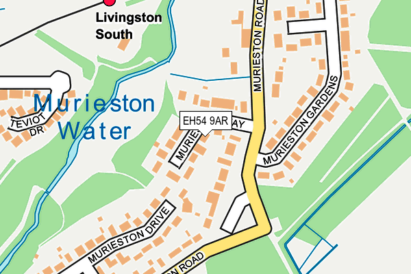 EH54 9AR map - OS OpenMap – Local (Ordnance Survey)