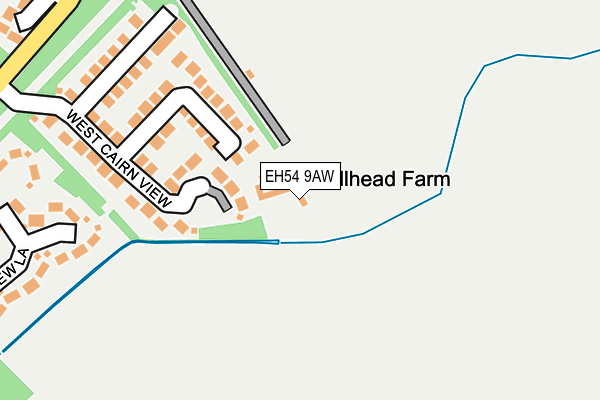 EH54 9AW map - OS OpenMap – Local (Ordnance Survey)