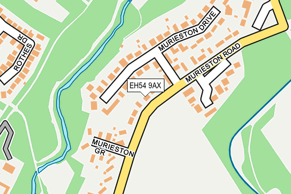 EH54 9AX map - OS OpenMap – Local (Ordnance Survey)