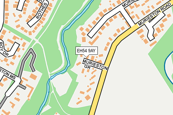 EH54 9AY map - OS OpenMap – Local (Ordnance Survey)