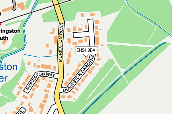 EH54 9BA map - OS OpenMap – Local (Ordnance Survey)