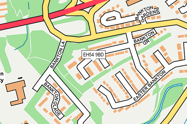 EH54 9BD map - OS OpenMap – Local (Ordnance Survey)