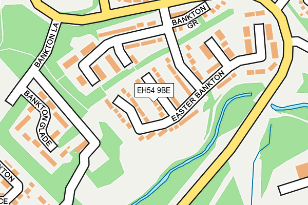 EH54 9BE map - OS OpenMap – Local (Ordnance Survey)